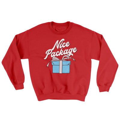 Nice Package Ugly Sweater Red | Funny Shirt from Famous In Real Life