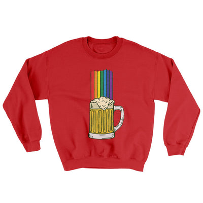 Beer Rainbow Ugly Sweater Red | Funny Shirt from Famous In Real Life