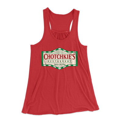 Chotchkie's Restaurant Women's Flowey Tank Top Red | Funny Shirt from Famous In Real Life