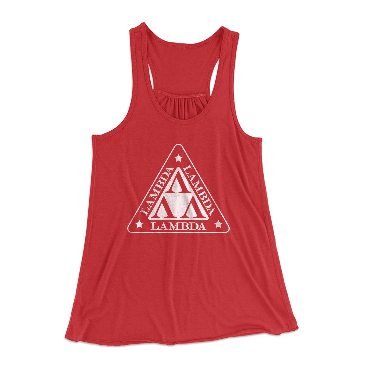 Lambda Lambda Lambda Women's Flowey Tank Top Red | Funny Shirt from Famous In Real Life