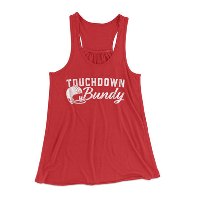 Touchdown Bundy Women's Flowey Tank Top Red | Funny Shirt from Famous In Real Life