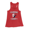 Founding Daddy Women's Flowey Tank Top Red | Funny Shirt from Famous In Real Life