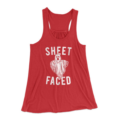 Sheet Faced Women's Flowey Tank Top Red | Funny Shirt from Famous In Real Life