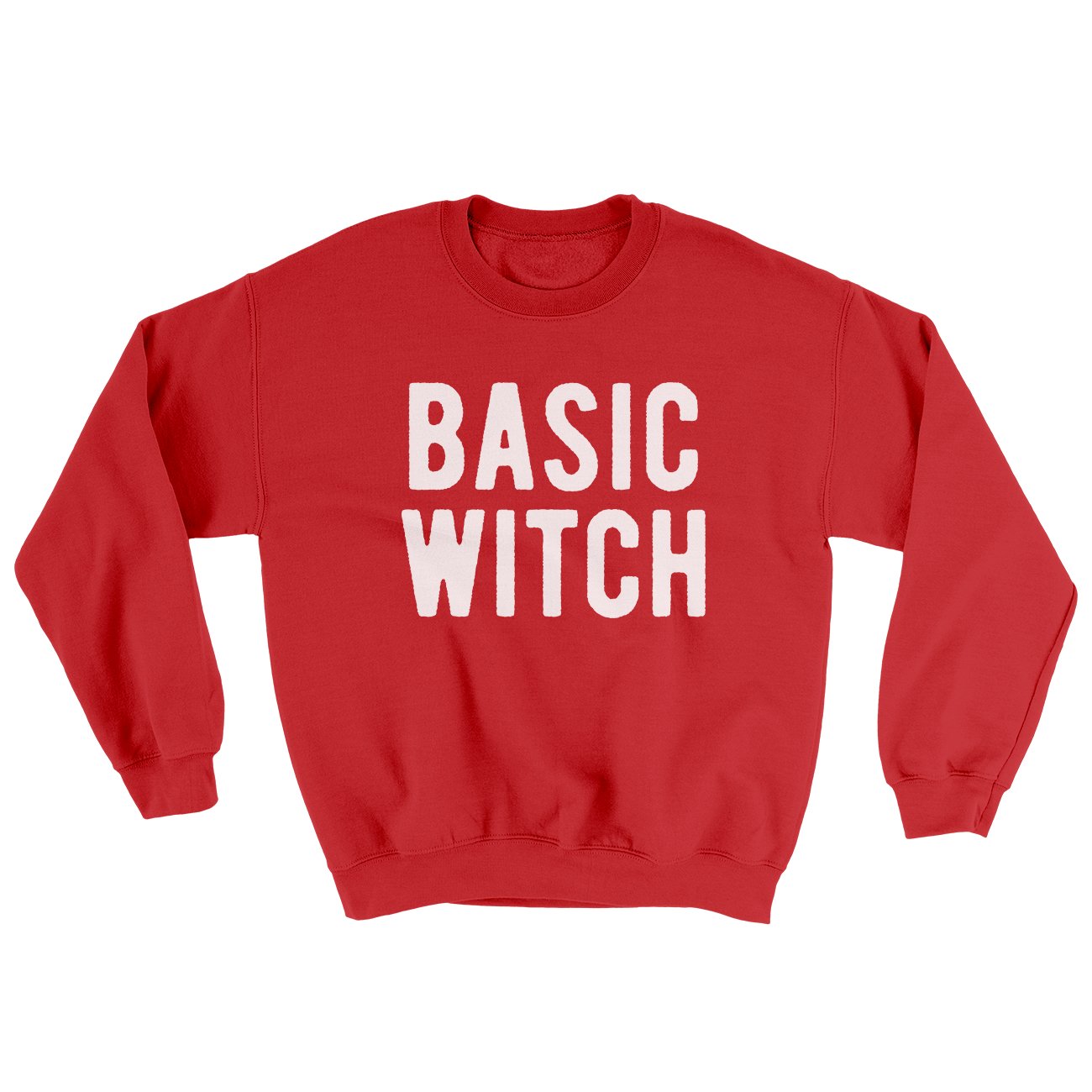 Basic Witch Ugly Sweater Red | Funny Shirt from Famous In Real Life