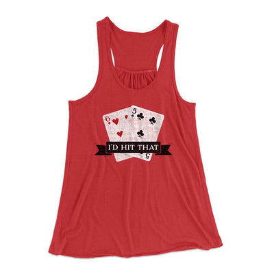 I'd Hit That Funny Women's Flowey Tank Top Red | Funny Shirt from Famous In Real Life