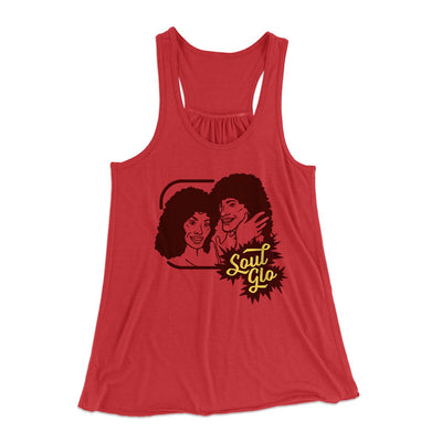 Soul Glo Women's Flowey Tank Top Red | Funny Shirt from Famous In Real Life