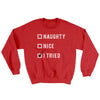 Naughty, Nice, I Tried Ugly Sweater Red | Funny Shirt from Famous In Real Life