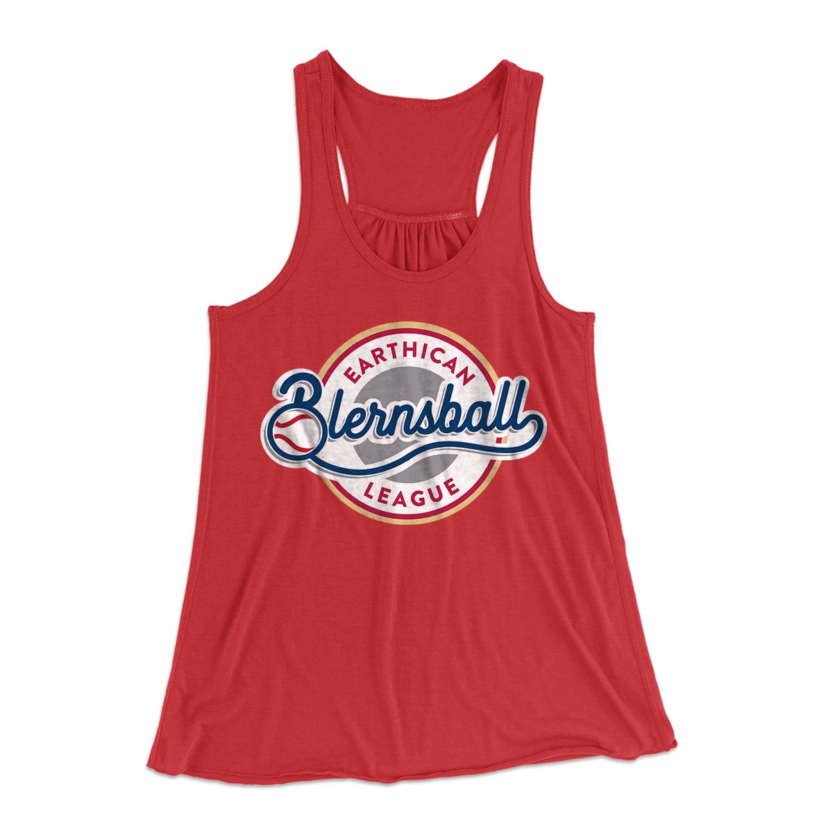 Earthican Blernsball League Women's Flowey Tank Top Red | Funny Shirt from Famous In Real Life