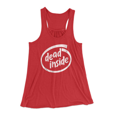 Dead Inside Women's Flowey Tank Top Red | Funny Shirt from Famous In Real Life