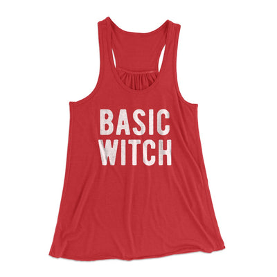 Basic Witch Women's Flowey Tank Top Red | Funny Shirt from Famous In Real Life