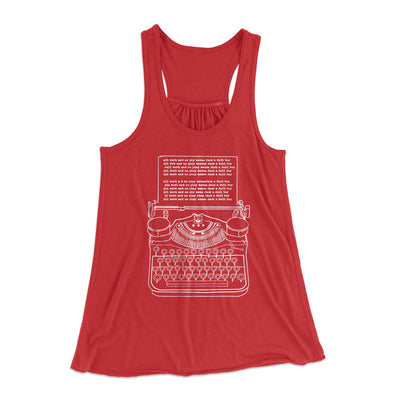 All Work and No Play Women's Flowey Tank Top Red | Funny Shirt from Famous In Real Life