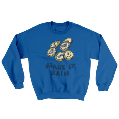 Make it Rain Gelt Ugly Sweater Royal | Funny Shirt from Famous In Real Life