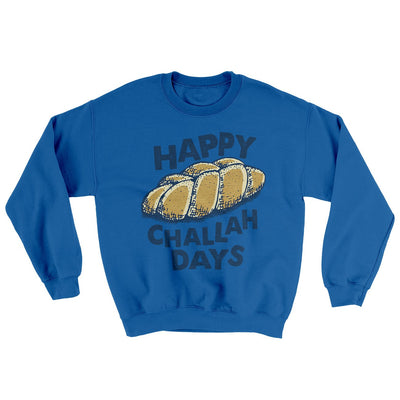 Happy Challah Days Ugly Sweater Royal | Funny Shirt from Famous In Real Life