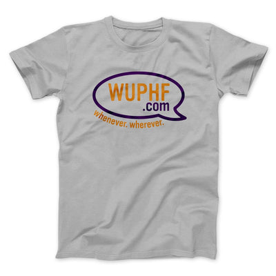 WUPHF.com Men/Unisex T-Shirt Silver | Funny Shirt from Famous In Real Life