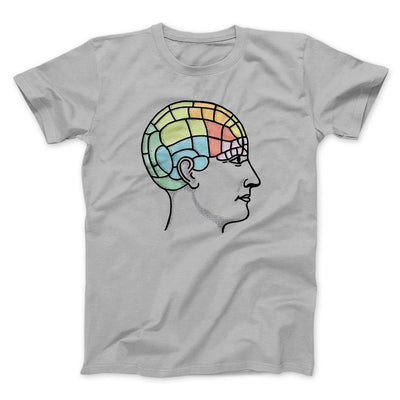Phrenology Chart Men/Unisex T-Shirt Silver | Funny Shirt from Famous In Real Life