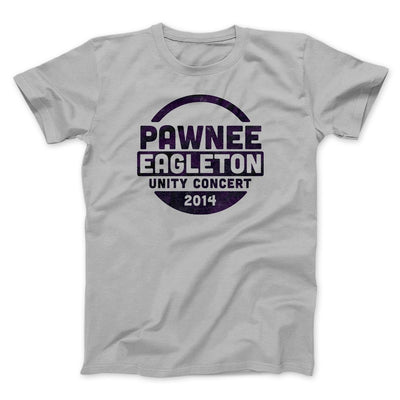 Pawnee Eagleton Unity Concert Men/Unisex T-Shirt Silver | Funny Shirt from Famous In Real Life