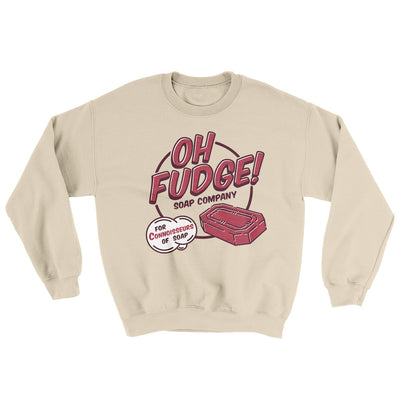 Oh Fudge! Soap Company Men/Unisex Ugly Sweater Sand | Funny Shirt from Famous In Real Life