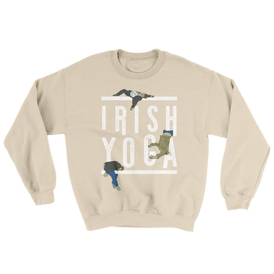 Irish Yoga Ugly Sweater Sand | Funny Shirt from Famous In Real Life