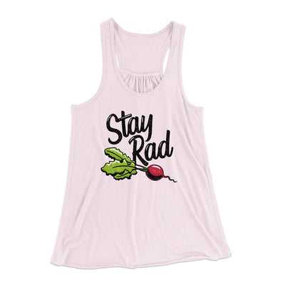 Stay Rad Women's Flowey Tank Top Soft Pink | Funny Shirt from Famous In Real Life