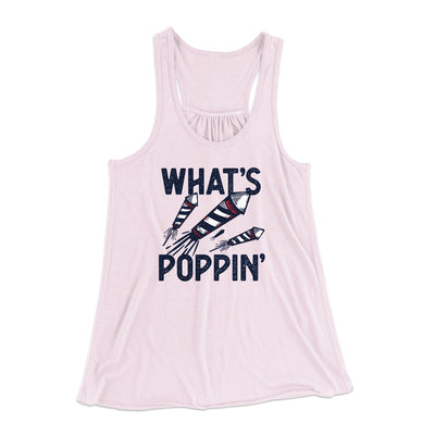 What's Poppin' Women's Flowey Tank Top Soft Pink | Funny Shirt from Famous In Real Life