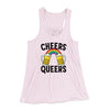 Cheers Queers Women's Flowey Tank Top Soft Pink | Funny Shirt from Famous In Real Life