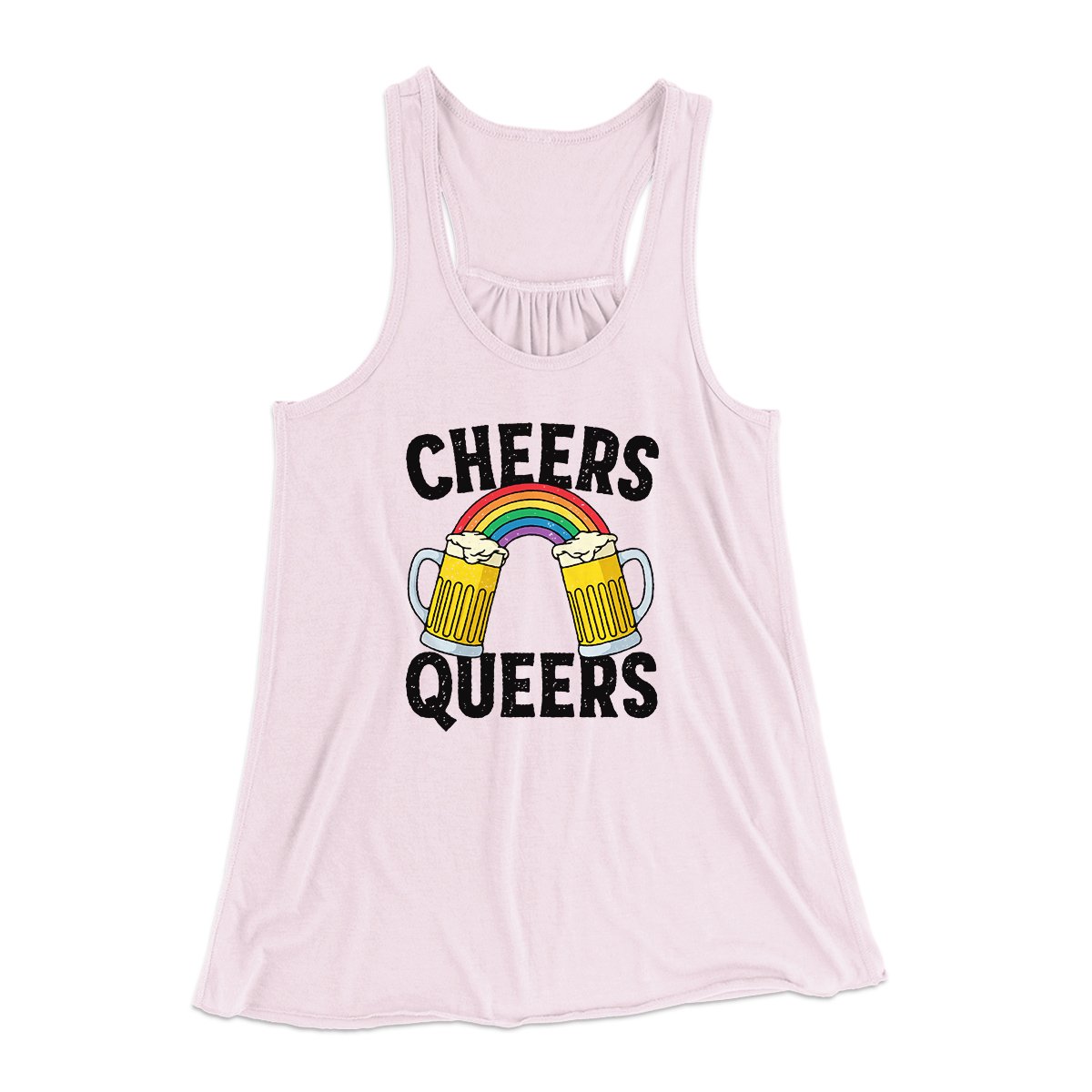Cheers Queers Women's Flowey Tank Top | Funny Shirt from Famous In Real Life