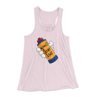 Michael's Secret Stuff Women's Flowey Tank Top Soft Pink | Funny Shirt from Famous In Real Life