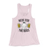 Here for the Boos Women's Flowey Tank Top Soft Pink | Funny Shirt from Famous In Real Life