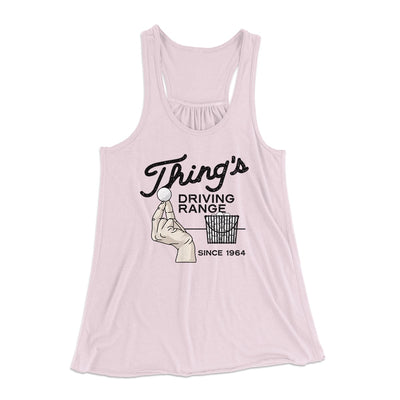 Thing's Driving Range Women's Flowey Tank Top Soft Pink | Funny Shirt from Famous In Real Life