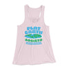Flat Earth Society Funny Women's Flowey Tank Top Soft Pink | Funny Shirt from Famous In Real Life