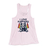 I Love Purrades Women's Flowey Tank Top Soft Pink | Funny Shirt from Famous In Real Life