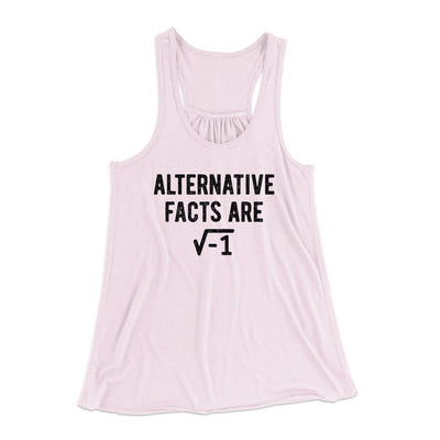 Alternative Facts Are Irrational Women's Flowey Tank Top Soft Pink | Funny Shirt from Famous In Real Life