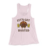 Let's Get Basted Funny Thanksgiving Women's Flowey Tank Top Soft Pink | Funny Shirt from Famous In Real Life