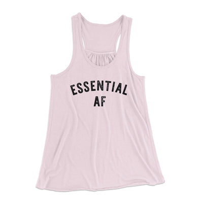 Essential AF Women's Flowey Tank Top Soft Pink | Funny Shirt from Famous In Real Life