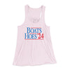 Boats and Hoes 2024 Women's Flowey Tank Top Soft Pink | Funny Shirt from Famous In Real Life
