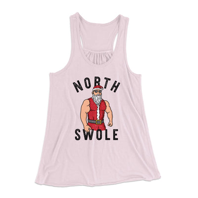North Swole Women's Flowey Tank Top Soft Pink | Funny Shirt from Famous In Real Life