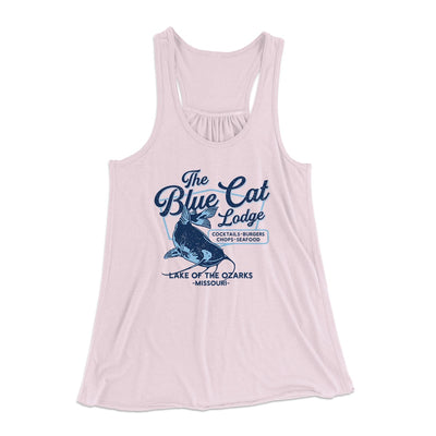 Blue Cat Lodge Women's Flowey Tank Top Soft Pink | Funny Shirt from Famous In Real Life