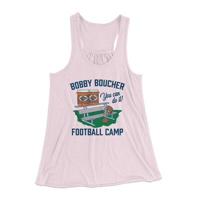 Bobby Boucher Football Camp Women's Flowey Tank Top Soft Pink | Funny Shirt from Famous In Real Life