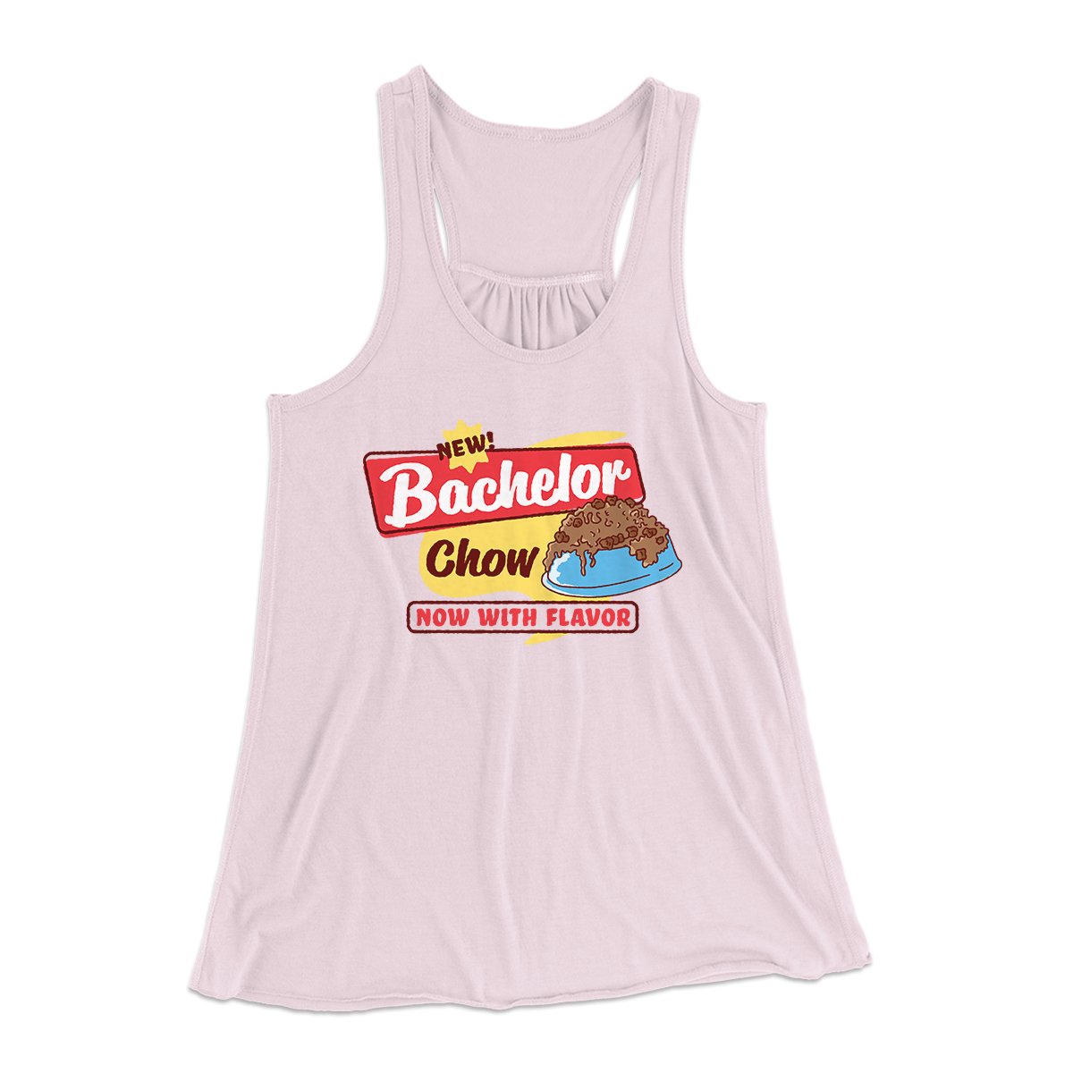 Bachelor Chow Women's Flowey Tank Top Soft Pink | Funny Shirt from Famous In Real Life