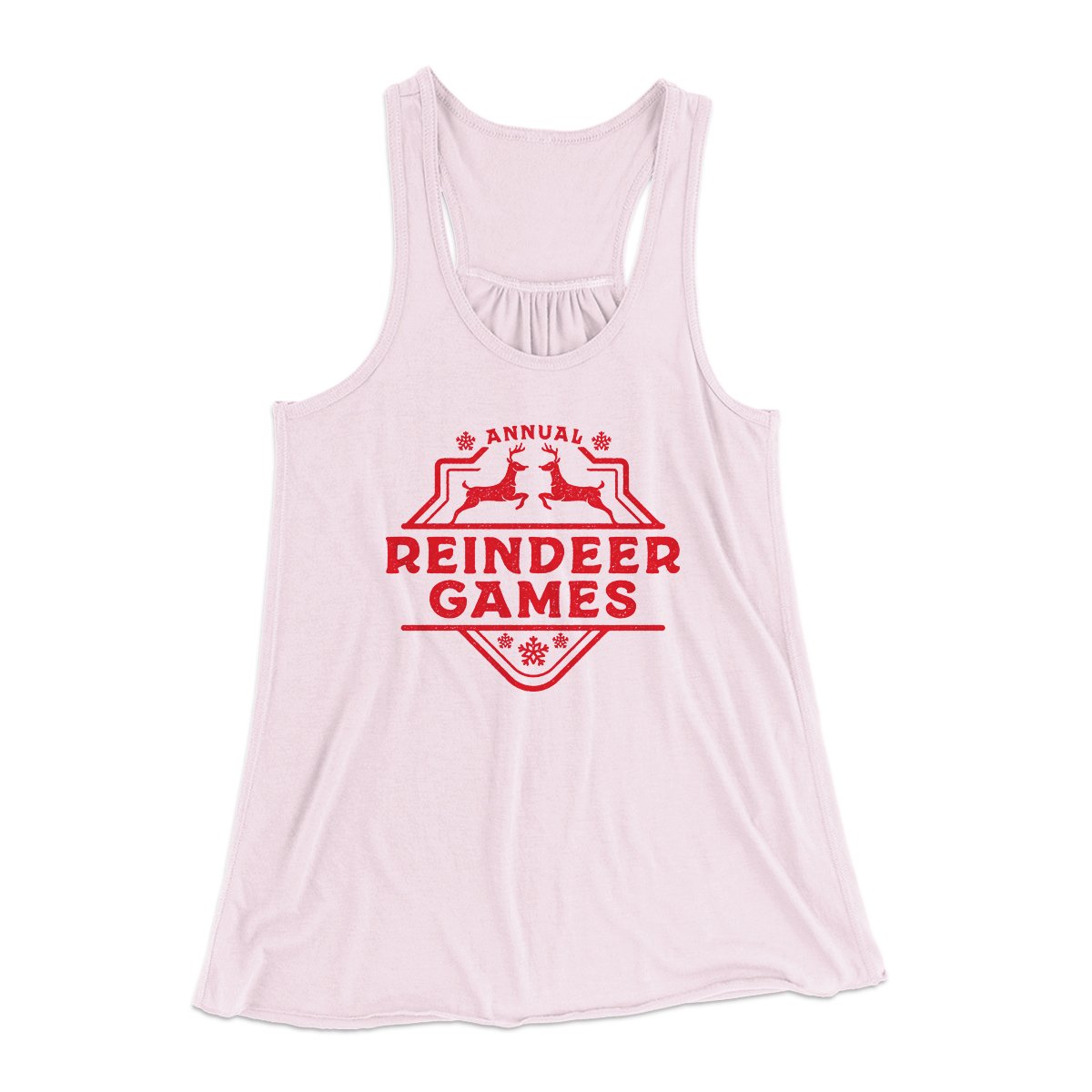 Reindeer Games Women's Flowey Racerback Tank Top | Funny Shirt from Famous In Real Life