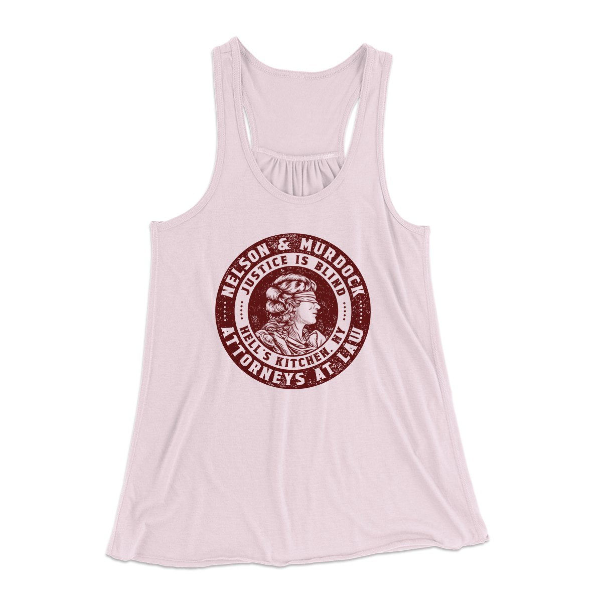 Nelson And Murdock Attorneys At Law Women's Flowey Tank Top Soft Pink | Funny Shirt from Famous In Real Life