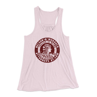 Nelson And Murdock Attorneys At Law Women's Flowey Tank Top Soft Pink | Funny Shirt from Famous In Real Life