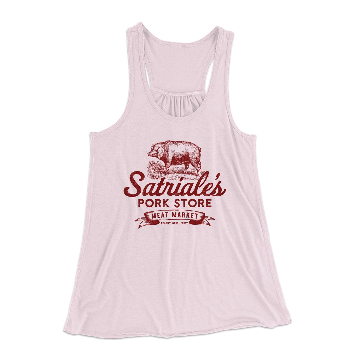 Satriale's Women's Flowey Tank Top Soft Pink | Funny Shirt from Famous In Real Life