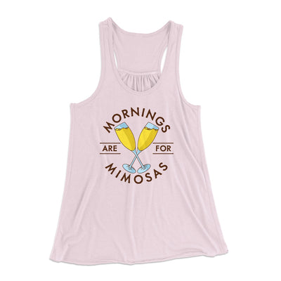 Mornings Are For Mimosas Women's Flowey Tank Top Soft Pink | Funny Shirt from Famous In Real Life