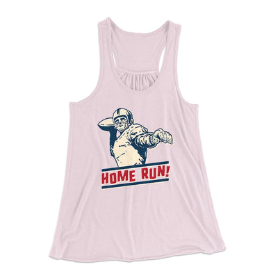 Home Run! Funny Women's Flowey Tank Top Soft Pink | Funny Shirt from Famous In Real Life