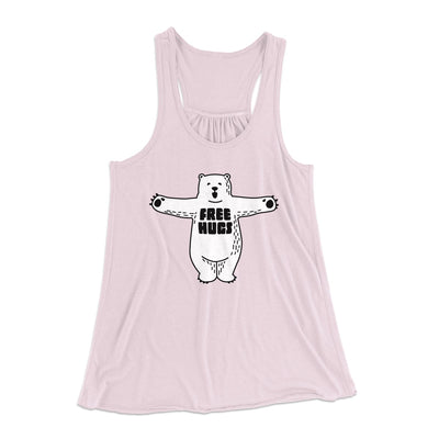 Free Hugs Women's Flowey Tank Top Soft Pink | Funny Shirt from Famous In Real Life
