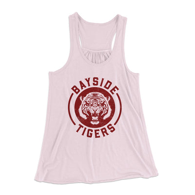 Bayside Tigers Women's Flowey Tank Top Soft Pink | Funny Shirt from Famous In Real Life