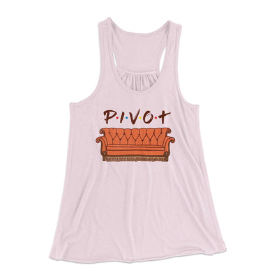 Pivot Women's Flowey Tank Top Soft Pink | Funny Shirt from Famous In Real Life