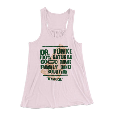 Dr. Fünke Band Women's Flowey Tank Top Soft Pink | Funny Shirt from Famous In Real Life