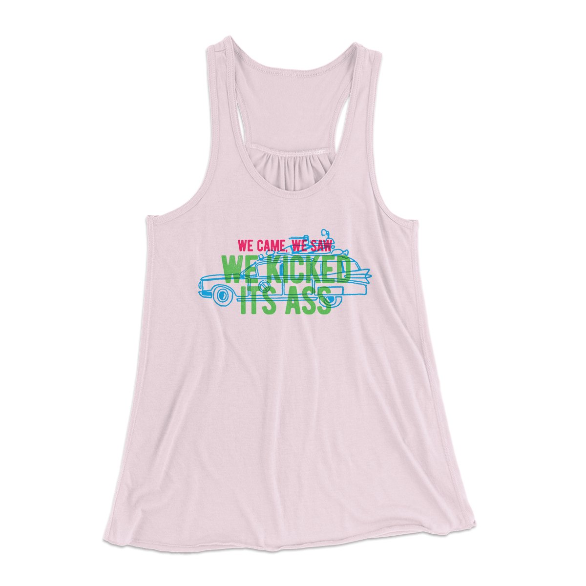 We Came, We Saw, We Kicked Its Ass Women's Flowey Tank Top Soft Pink | Funny Shirt from Famous In Real Life